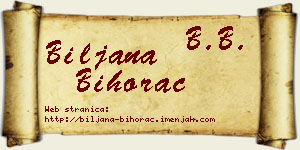 Biljana Bihorac vizit kartica